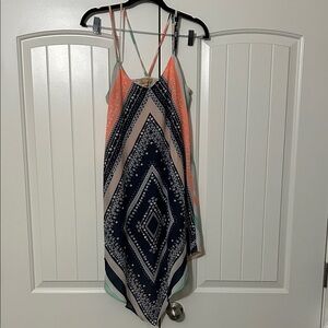 Takara Navy and Peach Geometric Camisole